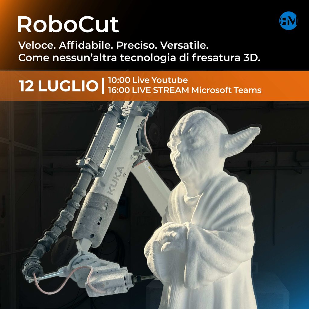 Robocut milling a piece fresatura robotizzata